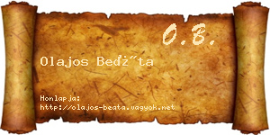Olajos Beáta névjegykártya