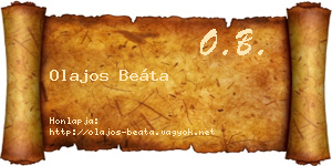 Olajos Beáta névjegykártya